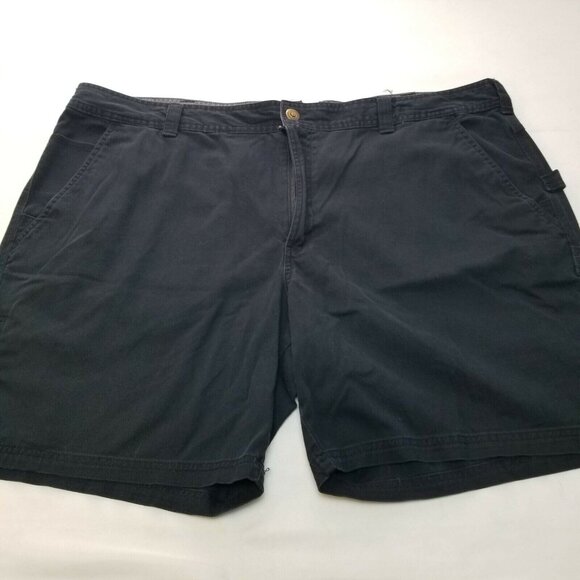 Columbia Men's Chino Short Flat Front Stretch Solid Black Size 44 Dark Wash - Picture 1 of 8